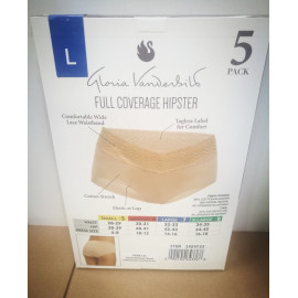 Gloria Vanderbilt 高腰女士内裤 5条装