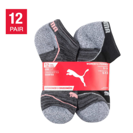 PUMA 彪马 女士运动短袜 12双装