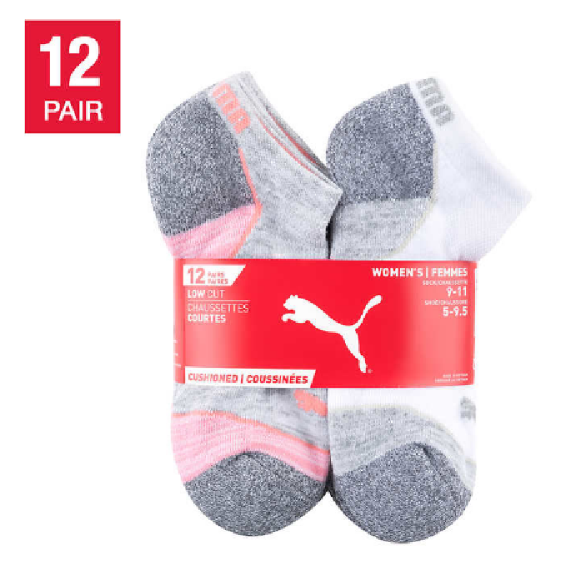 PUMA 彪马 女士运动短袜 12双装