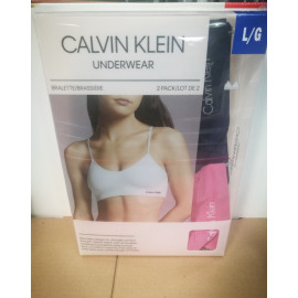 CK Calvin Klein 女士  运动文胸 无钢圈内衣（2个装）S-L码