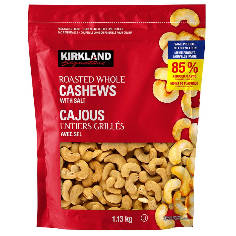 Kirkland Signature 烘烤和加盐 腰果 坚果 零食, 1.13 kg (2.49 lb) Kirkland Signature 烘烤和加盐 腰果 坚果 零食, 1.13 kg (2.49 lb)