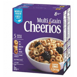Multi-Grain Cheerios Jumbo Twin Pack, 1.24 kg*2