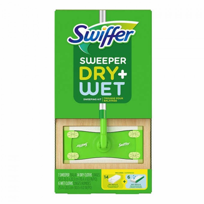 Swiffer Sweeper 地板清洁套装 Dry and Wet Sweeping Kit Swiffer Sweeper 地板清洁套装 Dry and Wet Sweeping Kit