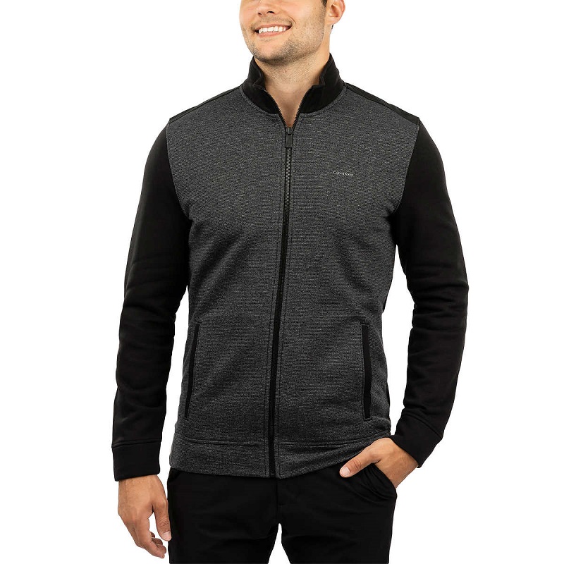 Calvin Klein 男士拉链外套（黑色）