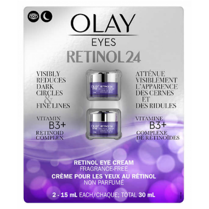 OLAY 玉兰油 Retinol24 眼霜 紫瓶 祛除黑眼圈 淡化眼纹 15ml*2/板 OLAY 玉兰油 Retinol24 眼霜 紫瓶 祛除黑眼圈 淡化眼纹 15ml*2/板