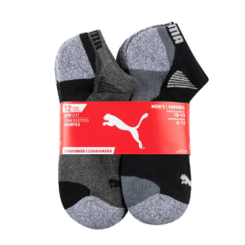 PUMA 彪马 男士运动短袜 12双装