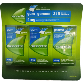 Nicorette 戒烟糖 4MG强效 315片