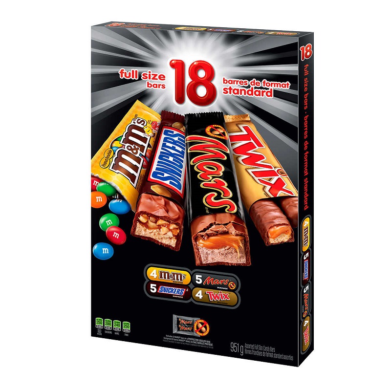 Mars, Chocolate Assortment, Pack of 18(高温熔化不赔) Mars, Chocolate Assortment, Pack of 18(高温熔化不赔)