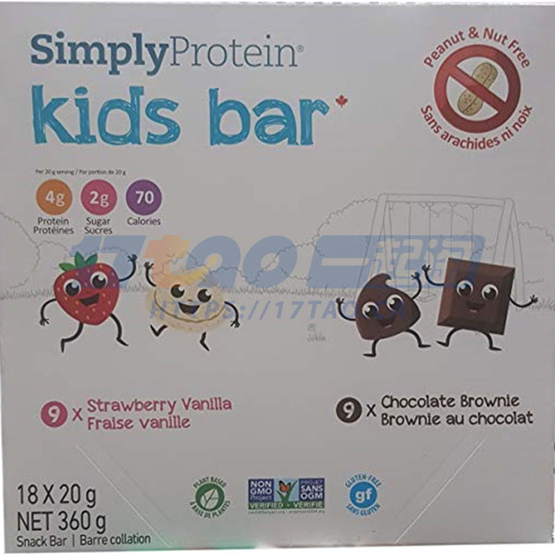 Simply Protein Kids Bars 18 x 20 Grams Net Wt 360 Grams, 360 Grams Simply Protein Kids Bars 18 x 20 Grams Net Wt 360 Grams, 360 Grams