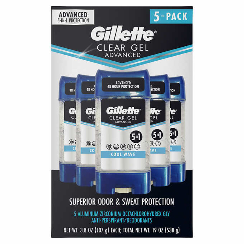 Gillette 吉列止汗香体膏 5 x 108 g