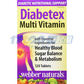 Webber Naturals - Diabetex Healthy Blood Sugar Balance and Metabolism Multi Vitamin Tablets Webber Naturals - Diabetex Healthy Blood Sugar Balance and Metabolism Multi Vitamin Tablets