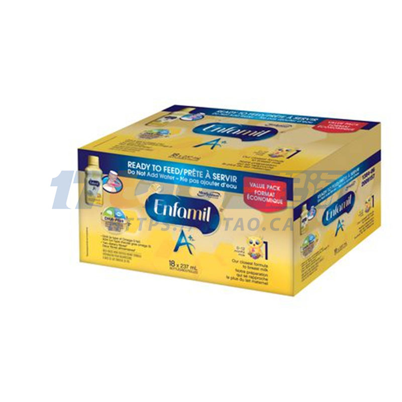 美赞臣一段水奶 不加水 Enfamil A+ Infant Formula, Ready to Feed Bottles, 18 x 237ml 美赞臣一段水奶 不加水 Enfamil A+ Infant Formula, Ready to Feed Bottles, 18 x 237ml
