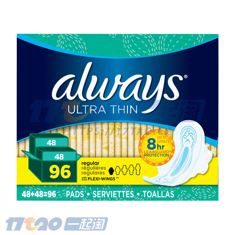 Always 超薄日用型卫生巾, 48片X2包