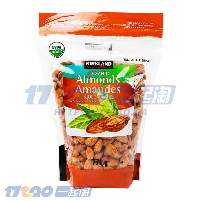 Kirkland Signature, Organic Almonds, 771 g (27 oz) Kirkland Signature, Organic Almonds, 771 g (27 oz)