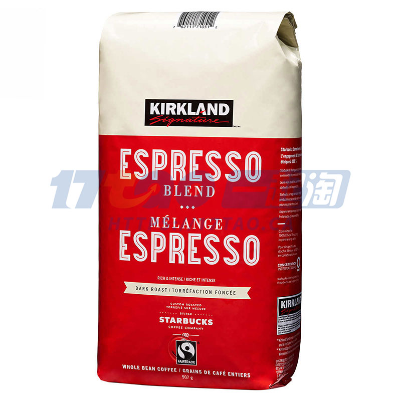 Kirkland Signature Roasted by Starbucks Espresso Blend Whole Bean Coffee, 907 g Kirkland Signature Roasted by Starbucks Espresso Blend Whole Bean Coffee, 907 g