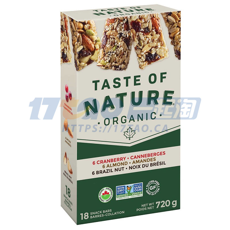 Taste of Nature 有机坚果能量棒 18 × 40 g (1.4 oz) Taste of Nature 有机坚果能量棒 18 × 40 g (1.4 oz)